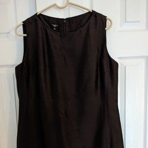 Rich Brown fully lined silk shift dress